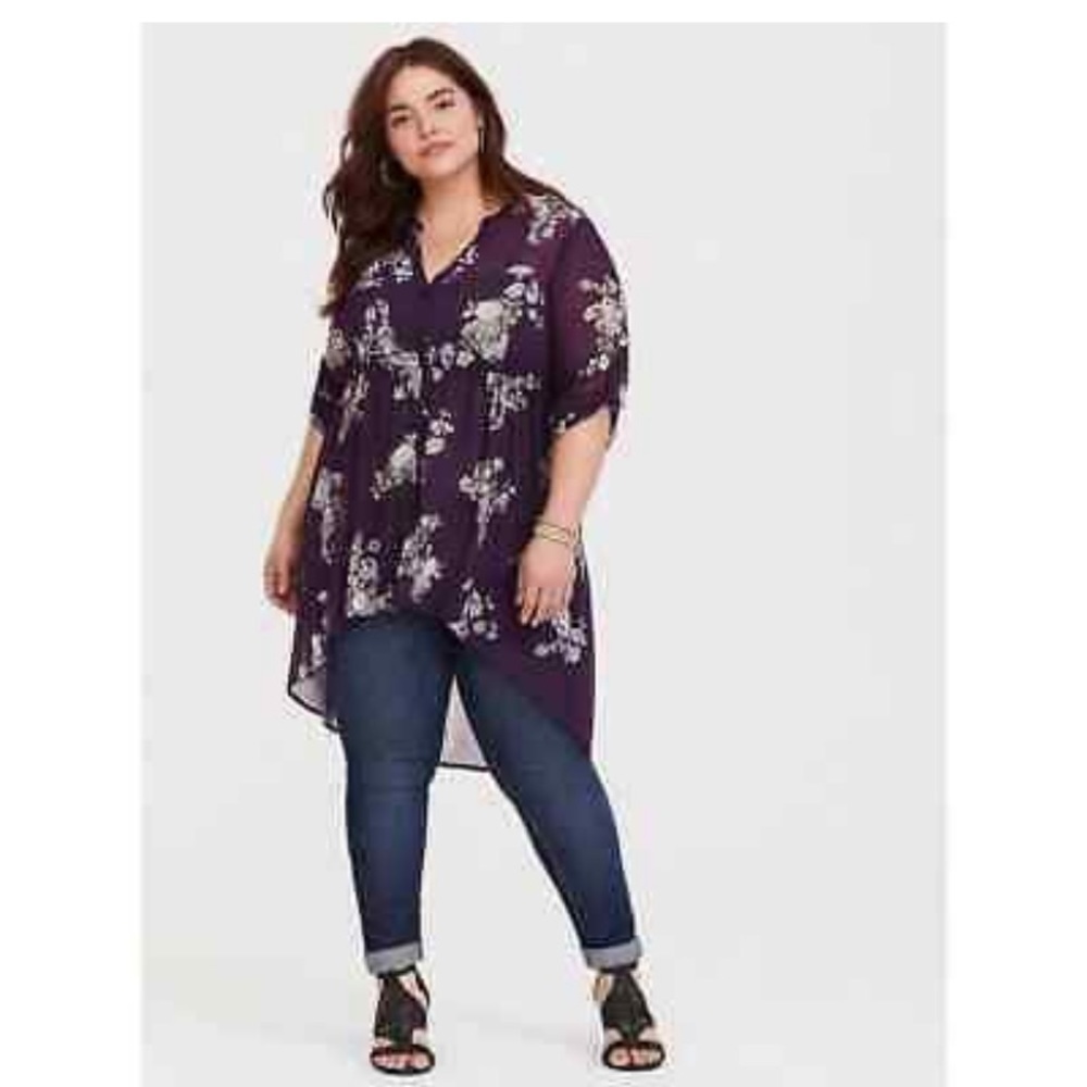 Torrid High-Low Tunic Top. Size 0